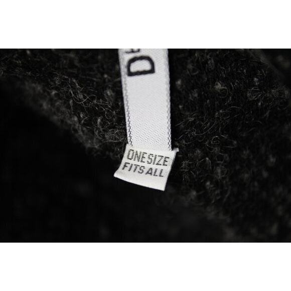 DRESS TO KILL Jane Mohr OS Black Charcoal Nubby Wool Cardigan Sweater - Picture 3 of 10